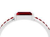 White gold Baguette Ruby Pavé Band with Bar Setting_10