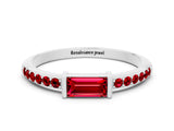 White gold Baguette Ruby Pavé Band with Bar Setting_6