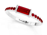 White gold Baguette Ruby Pavé Band with Bar Setting_7