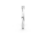 White gold Baguette Solitaire Bar-Set Minimalist Band_5