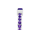 White gold Baguette Tanzanite Pavé Band with Bar Setting_11