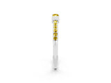 White gold Baguette Yellow Sapphire Pavé Band with Bar Setting_20