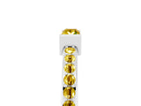 White gold Baguette Yellow Sapphire Pavé Band with Bar Setting_23