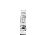 White gold Baguette and Round Diamond Channel Set Half Eternity Band with Bar Prong Setting_40