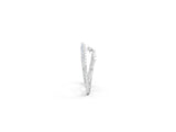 White gold Baguette and Round Diamond Fanned Hoop Earrings_1