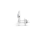 Platinum 0.43 Carat E VS Baguette and Round Diamond Horseshoe Stud Earrings