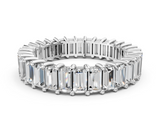 Silver Baguette Eternity Band with Shared Prong Setting