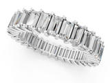Silver Baguette Eternity Band with Shared Prong Setting