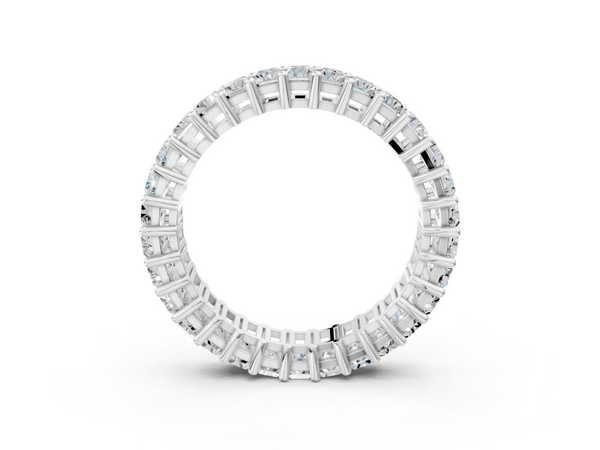 Platinum Baguette cut diamond Eternity Band with Shared Prong Setting