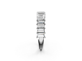 White gold Baguette cut diamond Half Eternity Band with Shared Prong Setting_23