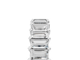 White gold Baguette cut diamond Half Eternity Band with Shared Prong Setting_26