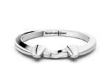 White gold Bamboo-Inspired Plain Metal Band_46