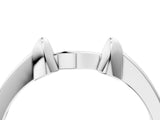 White gold Bamboo-Inspired Plain Metal Band_50