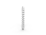 White gold Beaded Round Stone Eternity Band with Bezel Setting_31