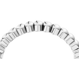 White gold Beaded Round Stone Eternity Band with Bezel Setting_33