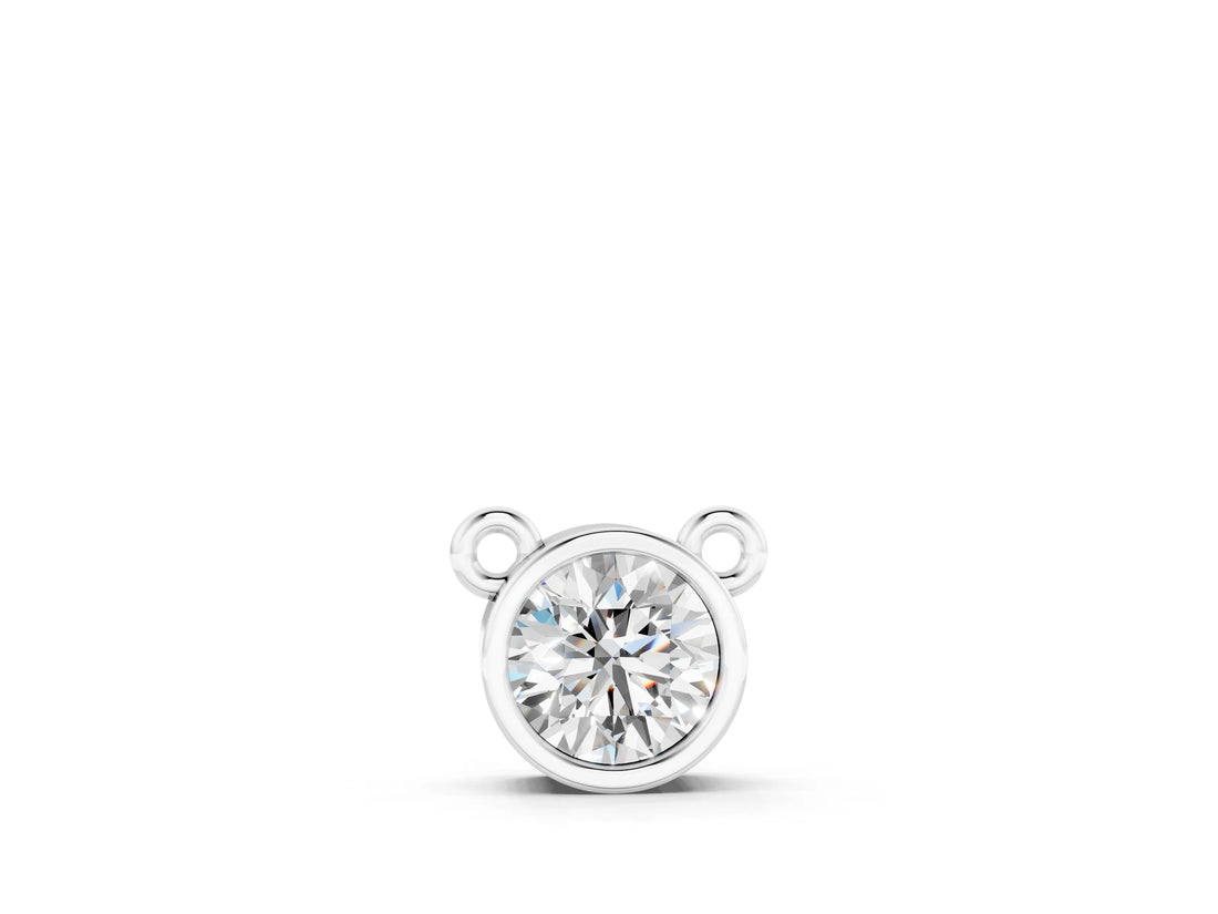 White gold Bezel Round Solitaire Pendant_8