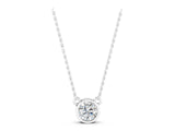 White gold Bezel Round Solitaire Pendant_9