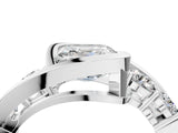 White gold Bezel Set Asscher Cut Diamond Split Shank Ring_11