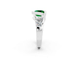White gold Bezel Set Cushion Cut Diamond Split Shank Ring_2