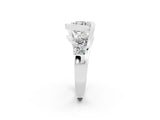 White gold Bezel Set Cushion Cut Diamond Split Shank Ring_2