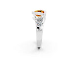 White gold Bezel Set Cushion Cut Diamond Split Shank Ring_2