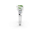 White gold Bezel Set Cushion Cut Diamond Split Shank Ring_2