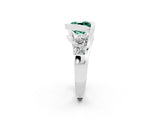 White gold Bezel Set Cushion Cut Diamond Split Shank Ring_2