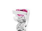 White gold Bezel Set Cushion Cut Diamond Split Shank Ring_5