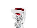 White gold Bezel Set Cushion Cut Diamond Split Shank Ring_5