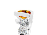 White gold Bezel Set Cushion Cut Diamond Split Shank Ring_5