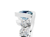 White gold Bezel Set Cushion Cut Diamond Split Shank Ring_5