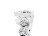 White gold Bezel Set Cushion Cut Diamond Split Shank Ring_5