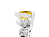 White gold Bezel Set Cushion Cut Diamond Split Shank Ring_5