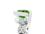 White gold Bezel Set Cushion Cut Diamond Split Shank Ring_5
