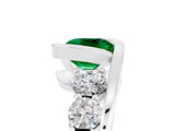 White gold Bezel Set Cushion Cut Diamond Split Shank Ring_5