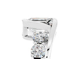 White gold Bezel Set Emerald Cut Diamond Split Shank Ring_5