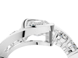 White gold Bezel Set Emerald Diamond Split Shank Ring_7
