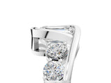 White gold Bezel Set Emerald Diamond Split Shank Ring_8