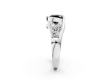 White gold Bezel Set Fancy Black Cushion Cut Diamond Split Shank Ring_38