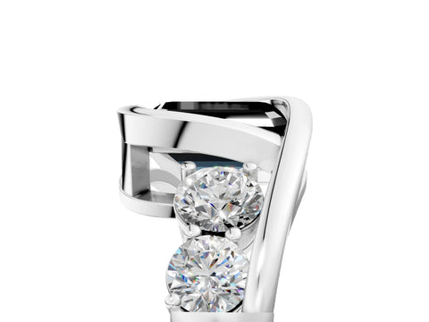 White gold Bezel Set Fancy Black Emerald Cut Diamond Split Shank Ring_17