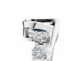 White gold Bezel Set Fancy Black Emerald Cut Diamond Split Shank Ring_23