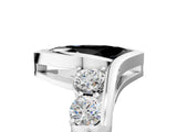 White gold Bezel Set Fancy Black Marquise Cut Diamond Split Shank Ring_35