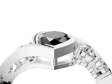 White gold Bezel Set Fancy Black Marquise Cut Diamond Split Shank Ring_40