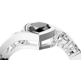 White gold Bezel Set Fancy Black Marquise Cut Diamond Split Shank Ring_52