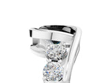 White gold Bezel Set Fancy Black Oval Cut Diamond Split Shank Ring_40