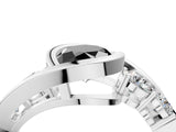 White gold Bezel Set Fancy Black Oval Cut Diamond Split Shank Ring_52