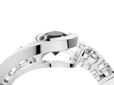White gold Bezel Set Fancy Black Pear Cut Diamond Split Shank Ring_22