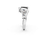 White gold Bezel Set Fancy Black Radiant Cut Diamond Split Shank Ring_38