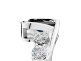 White gold Bezel Set Fancy Black Radiant Cut Diamond Split Shank Ring_41