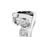 White gold Bezel Set Fancy Black Radiant Cut Diamond Split Shank Ring_53